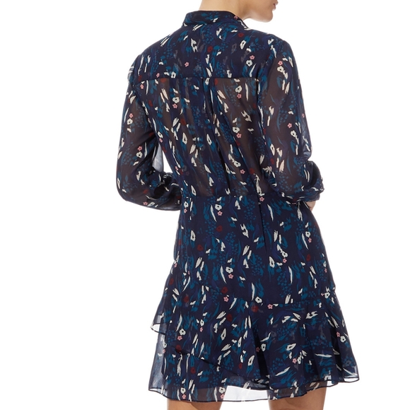 NWT REISS | Maris Long Sleeve Floral Mini Dress - Picture 4 of 9